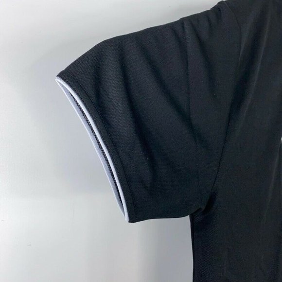 Macron Activewear Polo Shirt Black Short Sleeve - Picture 3 of 8